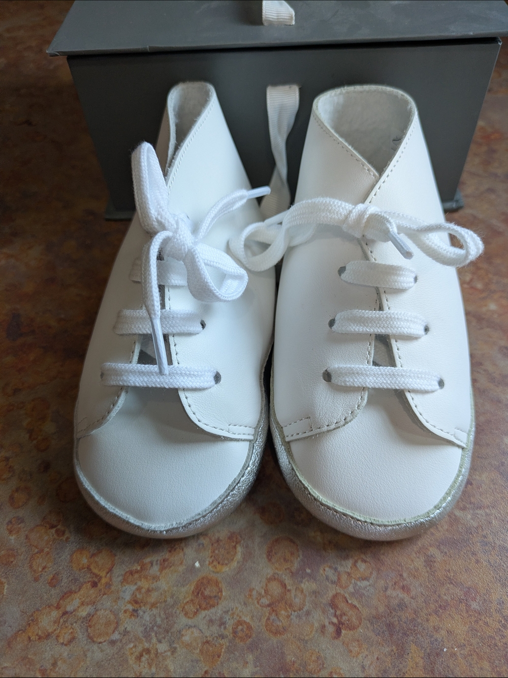 White Kids Dress Lace-Up Shoes